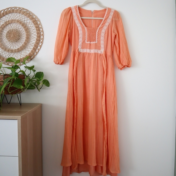 Vintage Handmade Prairie Dress - Picture 1 of 3